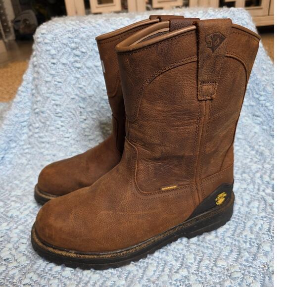 Herman Survivor Steel Toe Work Boots 8.5 Leather Waterproof Pull On ASTM 2413-18 - Picture 1 of 16